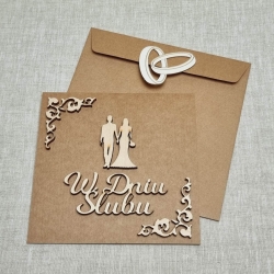 Kartka ślubna w ozdobnej kopercie - DW1